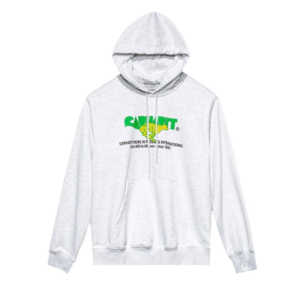 Carhartt WIP Hooded Runner Sweatshirt Cheetah Graphic Size L